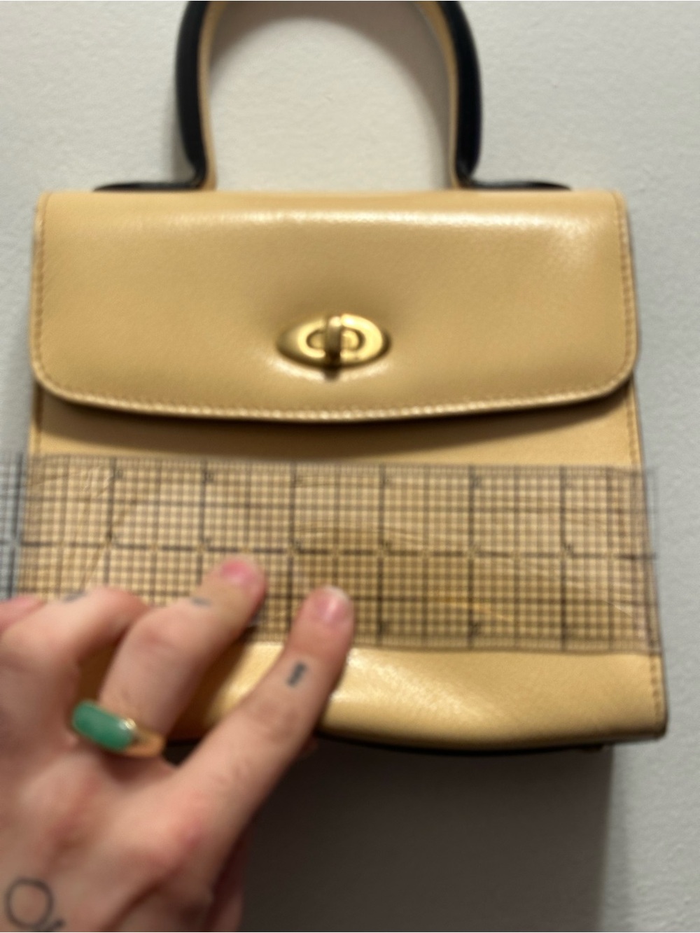 Vintage Coach Madison Gracie 4413 Butter Black Leather Bag Made in Italy - Picture 14 of 16